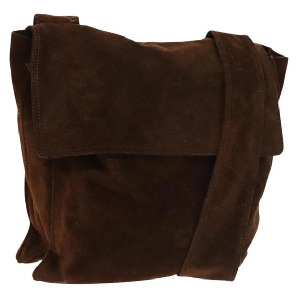 CHANEL Shoulder Bag Suede Brown CC Auth BA4603 - Picture 1 of 16